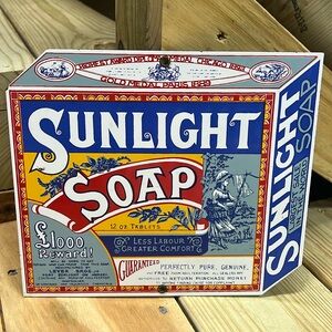 Vintage Ande Rooney Sunlight Soap Porcelain Enameled Advertisement Sign